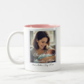 First Mother's Day After Adoption Personalized Zweifarbige Tasse (Links)