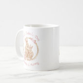First Mother's Day Bunny Baby Girl Foto Name Pink Kaffeetasse (Vorderseite Links)