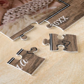 First Mother's Day Grandma Foto Rustic Wood Puzzle (Seite)