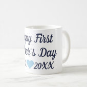 First Mother's Day Navy & Light Blue Tasse (VorderseiteRechts)