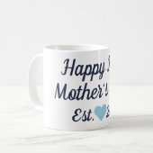 First Mother's Day Navy & Light Blue Tasse (Vorderseite Links)