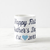 First Mother's Day Navy & Light Blue Tasse (Mittel)