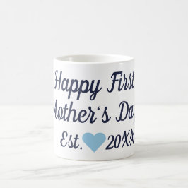 First Mother's Day Navy & Light Blue Tasse