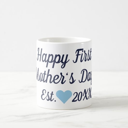 First Mother's Day Navy & Light Blue Tasse (Mittel)