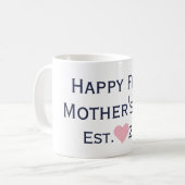 First Mother's Day Navy & Pink Tasse (Vorderseite Links)
