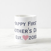 First Mother's Day Navy & Pink Tasse (Mittel)