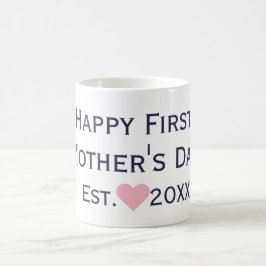 First Mother's Day Navy & Pink Tasse