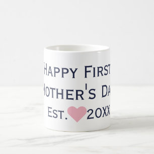 First Mother's Day Navy & Pink Tasse