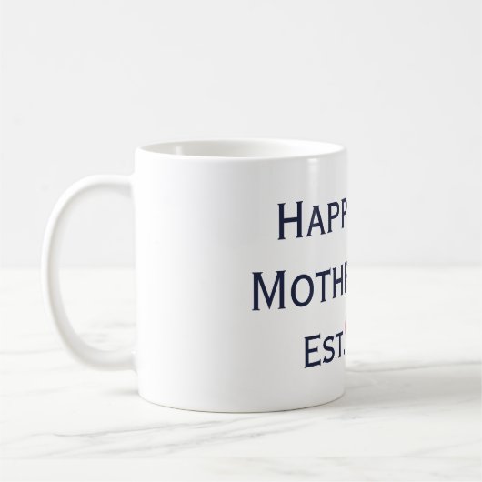 First Mother's Day Navy & Pink Tasse (Links)
