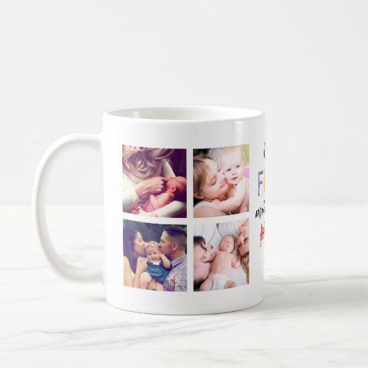 First Mother's Day Photo Coffee Mug Kaffeetasse (Links)