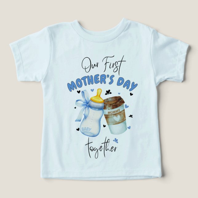 First Mthers Day Shirt 2025 /Blue Matching Outfit (Design Vorderseite)