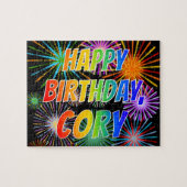 First Name "CORY", Fun "HAPPY BIRTHDAY" Puzzle (Horizontal)