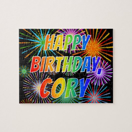 First Name "CORY", Fun "HAPPY BIRTHDAY" Puzzle (Horizontal)