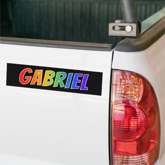 First Name "GABRIEL": Fun Rainbow Coloring Autoaufkleber (Auf Lkw)