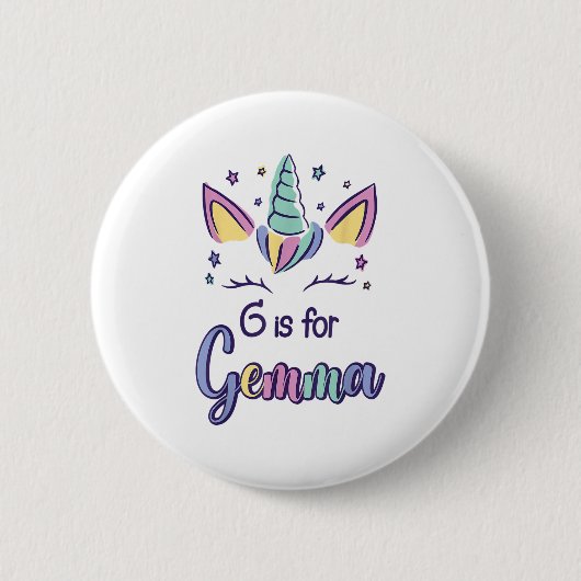 First Name Gemma D G Is For Gemma Button (Vorderseite)