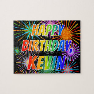First Name "KEVIN", Fun "HAPPY BIRTHDAY" Puzzle