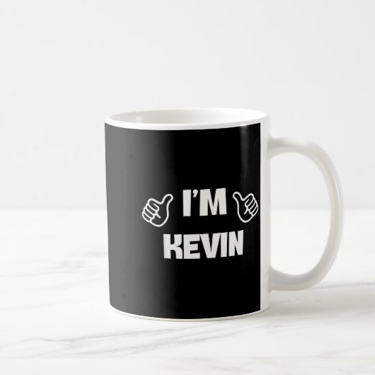 First Name Kevin Valentines Day Design For Couples Kaffeetasse (Rechts)