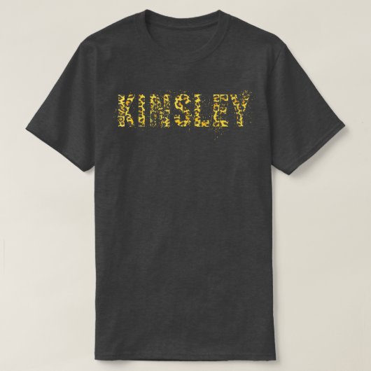 First Name KINSLEY Leopard Print Girl Cheetah Sist T-Shirt (Design vorne)