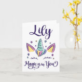 First Name Lily D Lily Karte (Gelbe Blume)