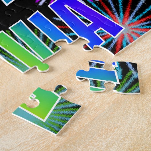 First Name "OLIVIA", Fun "HAPPY BIRTHDAY" Puzzle (Seite)