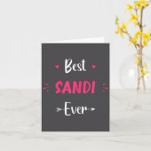 First Name Sandi Funny Quote Sandi  Karte (Gelbe Blume)