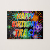 First Name "TRACI", Fun "HAPPY BIRTHDAY" Puzzle (Horizontal)