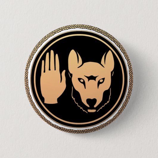 First Nations Button Wolf Native Art Metis Flag (Vorderseite)