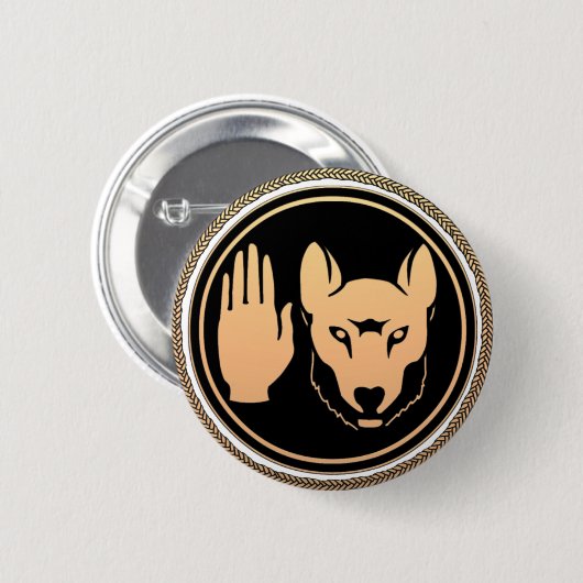 First Nations Button Wolf Native Art Metis Flag (Vorne & Hinten)