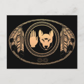 First Nations Cards Wolf Native Art Cards Metis Postkarte (Vorderseite)