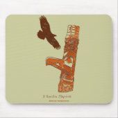 First Nations Haida Eagle & Totem Pole Mousemat Mousepad (Vorne)