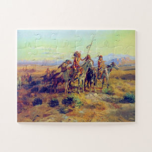 First Nations Native Braves Die Scouts CM Russell Puzzle