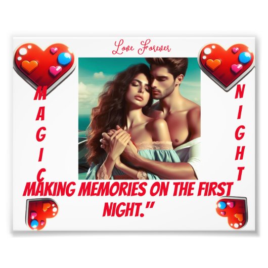 "First Night Bliss: Love's Eternal Wall Art" Fotodruck (Vorne)