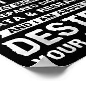 First Of All Funny College Sarcastic Debate Team R Poster (Ecke)