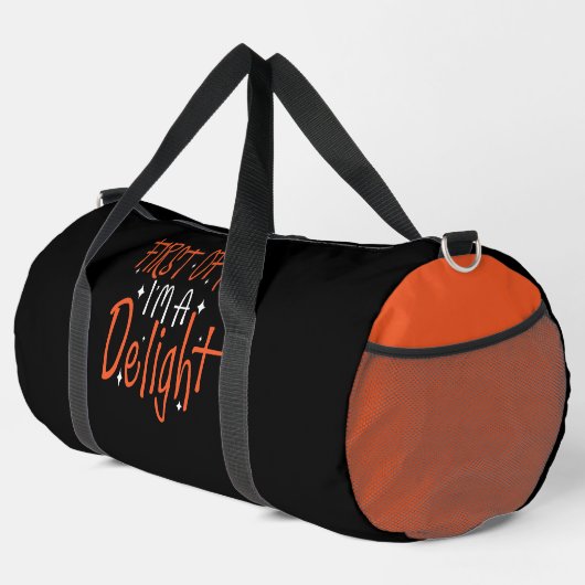FIRST OF ALL IM A DELIGHT DUFFLE BAG (Rechte Ecke)
