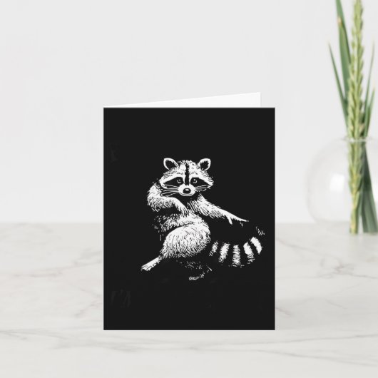 First Of All I'm A Delight Funny Raccoon Lover Karte (Vorderseite)