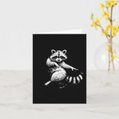 First Of All I'm A Delight Funny Raccoon Lover Karte (Gelbe Blume)