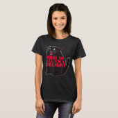 First Of All I'm A Delight Funny Roaring Black Cat T-Shirt (Vorne ganz)