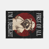 First Of All I'm A Delight Raccoon Nurse Funny Rac Fleecedecke (Vorderseite (Horizontal))