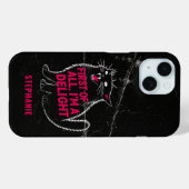 First Of All I'm A Delight Roaring Black Cat Case-Mate iPhone Hülle (Rückseite (Horizontal))