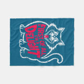 First Of All I'm A Delight Roaring Black Cat Funny Fleecedecke (Vorderseite (Horizontal))