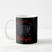 First Of All I'm A Delight Roaring Black Cat Funny Kaffeetasse (Links)