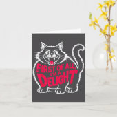 First Of All I'm A Delight Roaring Black Cat Funny Karte (Gelbe Blume)