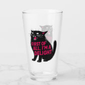First Of All I'm A Delight Roaring Black Cat Glas (Rückseite)