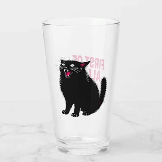 First Of All I'm A Delight Roaring Black Cat Glas (Rückseite)