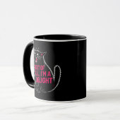 First Of All I'm A Delight Roaring Black Cat Tasse (Vorderseite Links)