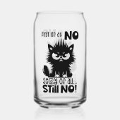 First Of All, No Funny Cat Lover Gift Dosenglas (Rückseite)