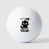 First Of All, No Funny Cat Lover Gift Golfball (Vorderseite)