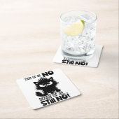 First Of All, No Funny Cat Lover Gift Rechteckiger Pappuntersetzer (Vor Ort)