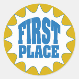 First Place Award Runder Aufkleber