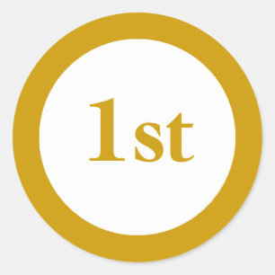 First Place Award Runder Aufkleber